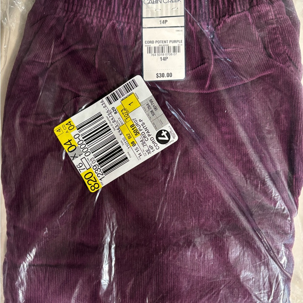 Vintage Corduroy Pants - Purple-NIP